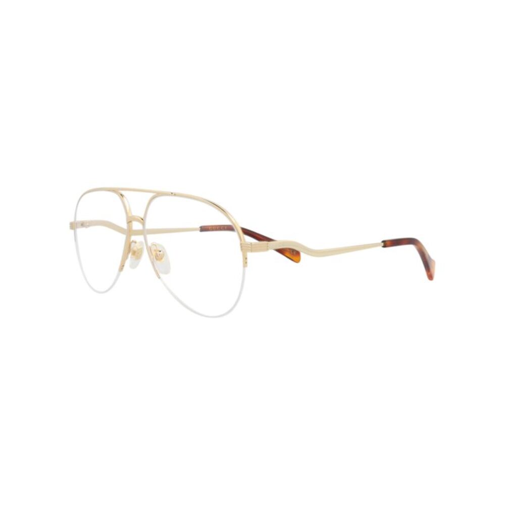 Gucci Aviator-Frame Metal Optical Frames Gold Womens - Picture 2 of 6